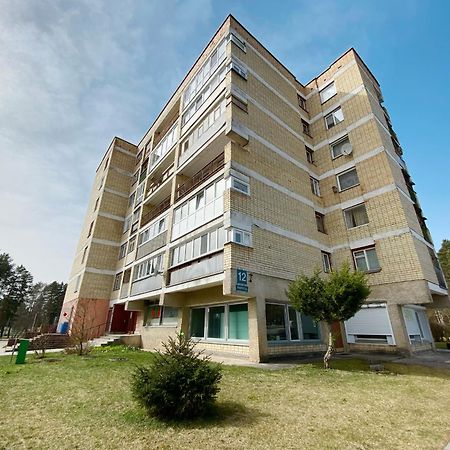 Erdvus Butas Su Balkonu Salia Ezero Ir Stadiono Visaginas Exterior photo